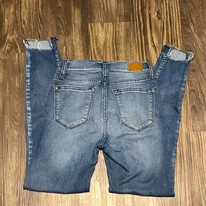 Judy Blue Jeans Skinny Fit Ankle Raw Hem Style JB8272MD Sz 3 26 midrise